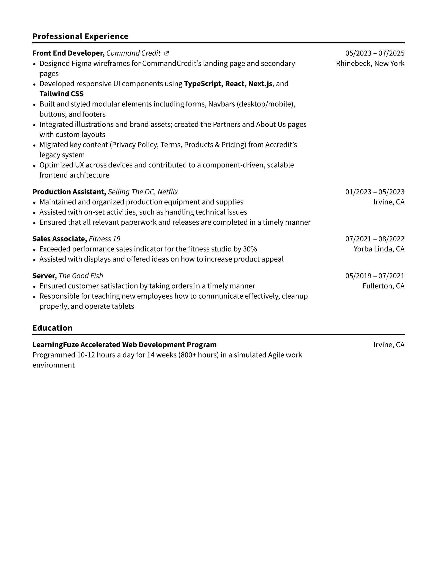 resume